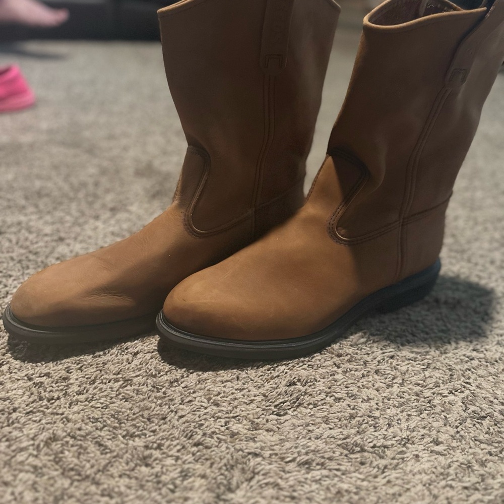 Red Wing Steel toe Tan Leather Work Boots